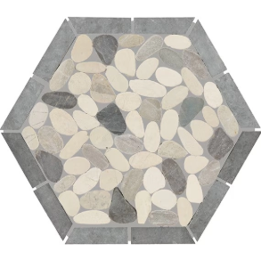 Harbor Framed Hex Pebble - stone tile